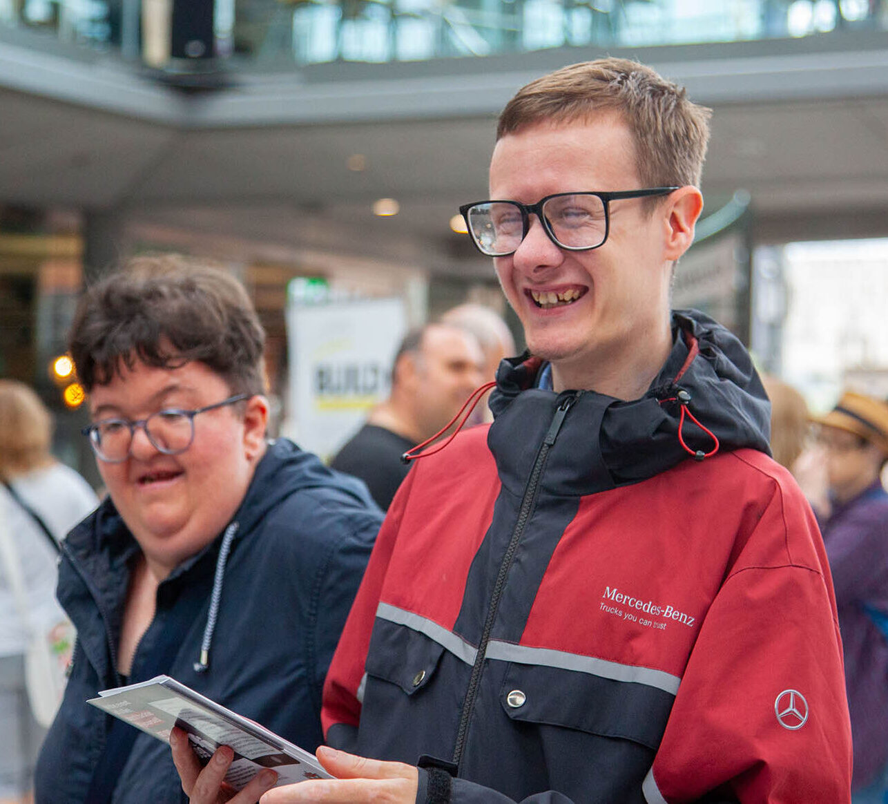 2 people smiling at our event